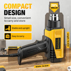 SEEKONE Heißluftfön 2000W Heißluftpistole mit einstellbarer Temperatur 50-600℃ Heißluftpistolen-Kit mit 1.5S Schnelles Aufheizen und Überlastschutz für DIY-Handwerk Entfernen von Farbe