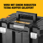 DEWALT 18 Volt Akku-Handkreissäge (760 Watt Abgabeleistung, Sägeblatt-ø: 165 x 20 mm, bis 50° Neigungsverstellung, 24-Zahn HM Sägeblatt, T STAK Box VI, Lieferung ohne Akku & Ladegerät), DCS391NT-XJ