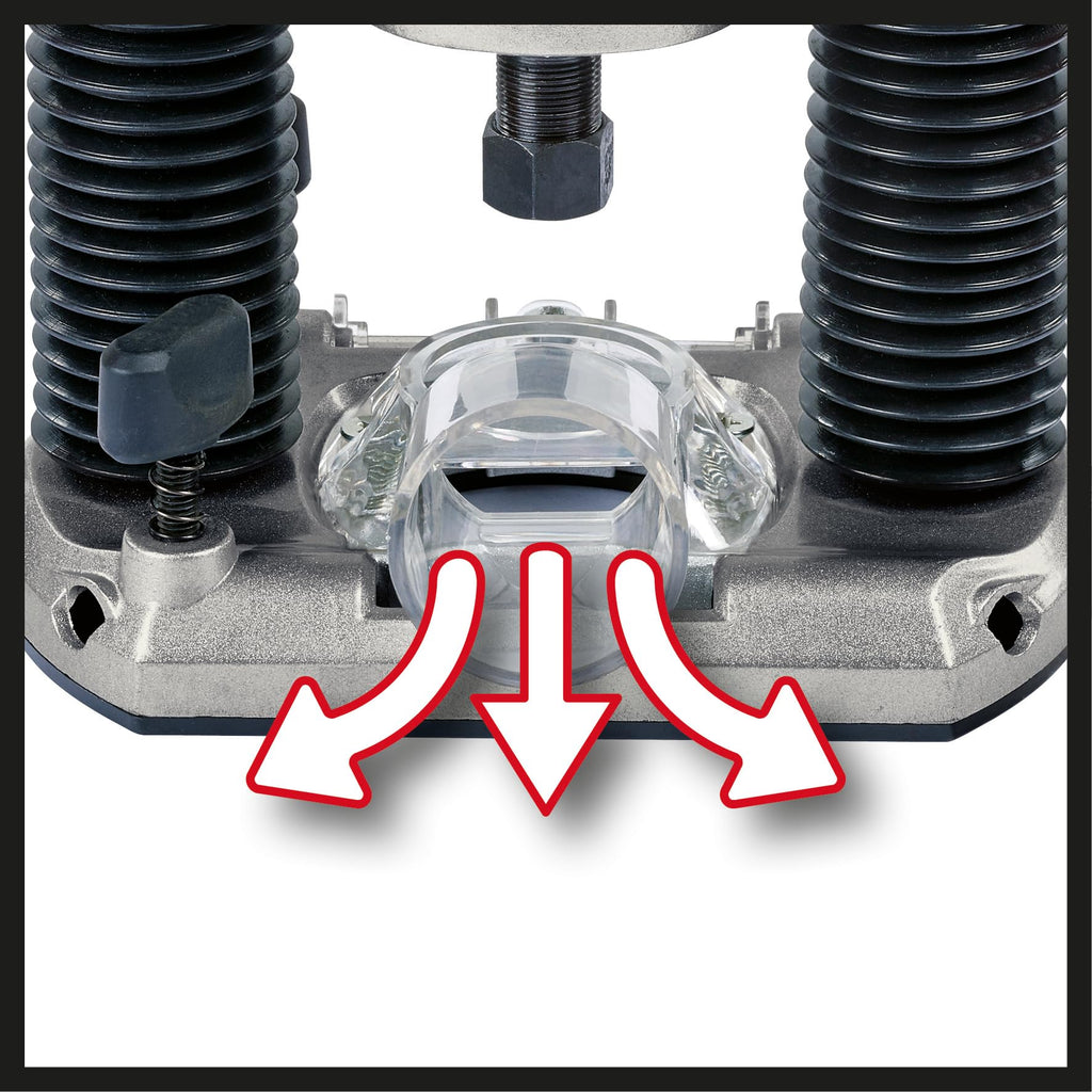 Einhell Oberfräse TC-RO 1155 E (1100 W, Ø 6 und 8 mm, Drehzahlregelung, Parallelanschlag, Absaugadapter, inkl. Zubehör)