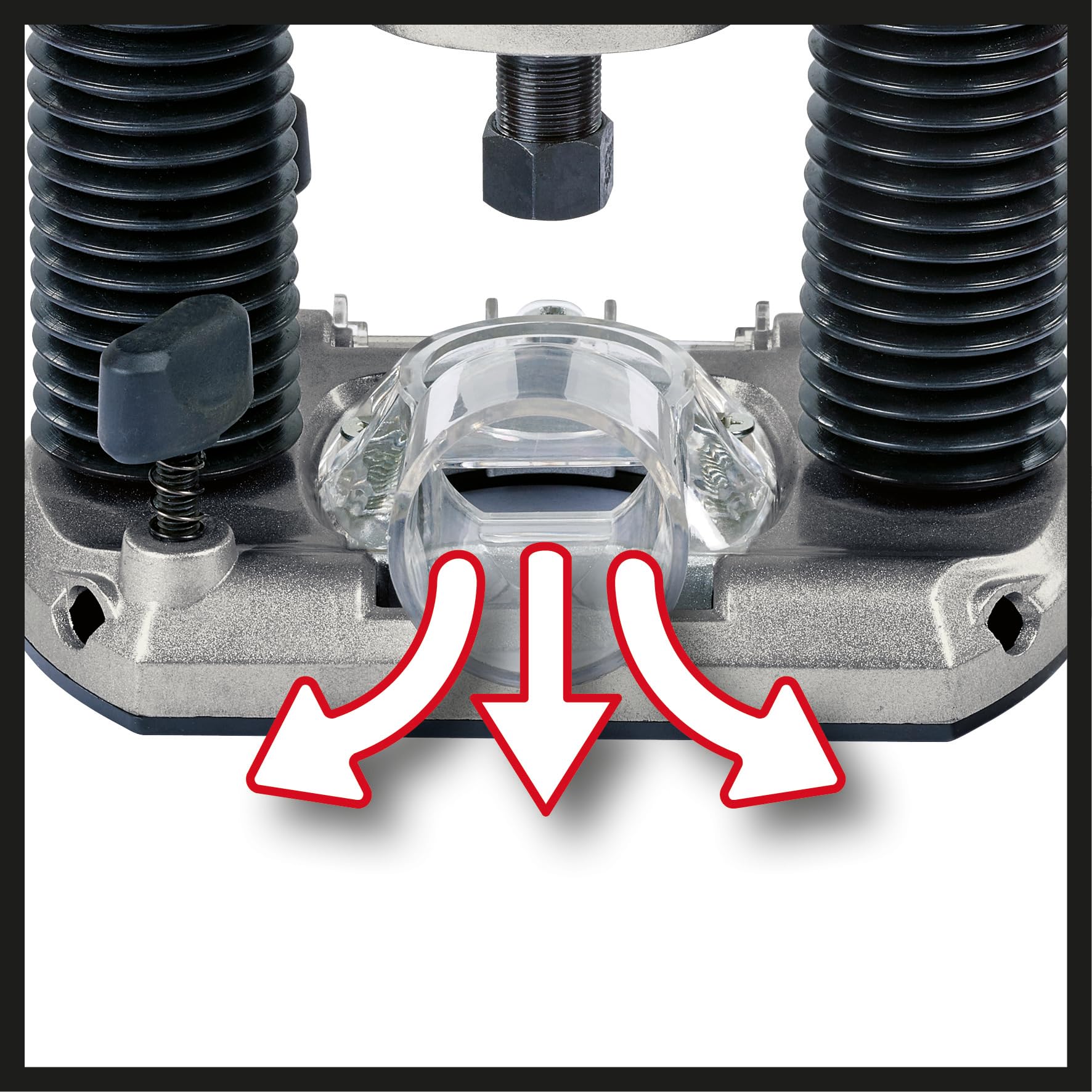 Einhell Oberfräse TC-RO 1155 E (1100 W, Ø 6 und 8 mm, Drehzahlregelung, Parallelanschlag, Absaugadapter, inkl. Zubehör)