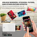 KODAK Step Sofort-Smartphone-Fotodrucker - Tragbarer Mini-Farb-Mobilfotodrucker - Zink 2x3” Klebefotos - Bluetooth-kompatibel mit iOS- & Android-Geräten - Spaßige Bearbeitungs-App - Weiß