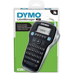 DYMO LabelManager 160 Etikettendrucker | Handetikettendrucker mit QWERTY-Tastatur | inklusive schwarz-weißem D1-Etikettenband (12 mm) | für Zuhause und Büro
