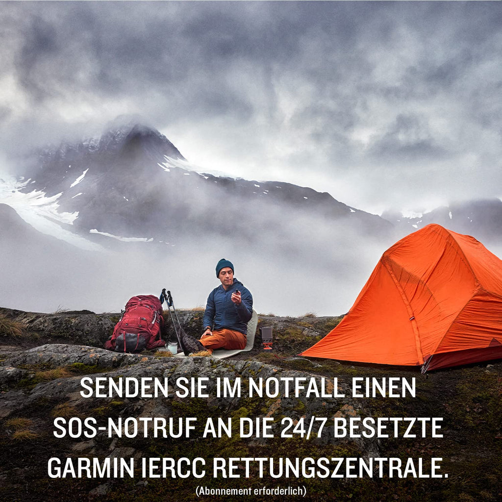 Garmin inReach Mini 2 – GPS-Satelliten-Kommunikationsgerät mit 24/7 Notruf-Funktion, weltweitem Nachrichtenversand ohne Mobilfunkempfang (ABO erforderlich) & Pfeilnavigation, bis 14 Tage Akkulaufzeit