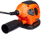 BLACK+DECKER 55W Kompakter elektrischer Deltaschleifer, mit Staubabsauganschluss und 15 Zubehörteilen, inklusive Schleifblättern, Detailschleifspitzen und einer Softtasche, BEW230BC-QS