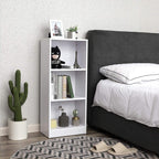 VASAGLE Bücherregal, Regal mit 3 Fächern, Standregal, mit höhenverstellbaren Ablagen, für Wohnzimmer, Kinderzimmer, Büro, 24 x 40 x 93 cm, weiß LBC103W