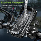 BTNEEU Handyhalterung Motorrad Wasserdicht Universal Anti-Shake Telefonhalterung mit Touchscreen Sonnenblende 360° Drehbar Halterung Motorrad Metall für Smartphone bis zu 7,0" (Schwarz C)