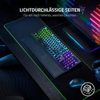 Razer Phantom Tastenkappen-Set - Hintergrundbeleuchtungskompatibel Tasten für Razer Tastaturen (für Switches mit kreuzförmiger Achse, ABS-Material, 128 Keycaps) QWERTZ DE-Tasten | Schwarz