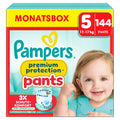 Pampers Premium Protection Pants Größe 5, 144 Windeln, 11kg-17kg, Mit 360° Passform und 2x breiteren Bündchen als vorher für unseren besten Komfort & Schutz