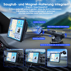 Avylet 8'' Tragbares Carplay Display für Apple CarPlay & Android Auto, Touch Bildschirm, Magnetische Halterung, OTA-Updates, IP67 1080P Rückfahrkamera, Bluetooth, Sprachsteuerung, GPS-Navigation