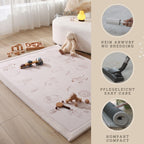 Hakuna Matte Wolkenweiche Spielmatte Baby 170x120x2,5cm – Teppich für Kinderzimmer mit hochwertigem Memory-Schaum – Krabbelmatte Baby mit Rutschfester Unterseite – Krabbeldecke, Tatami Matte