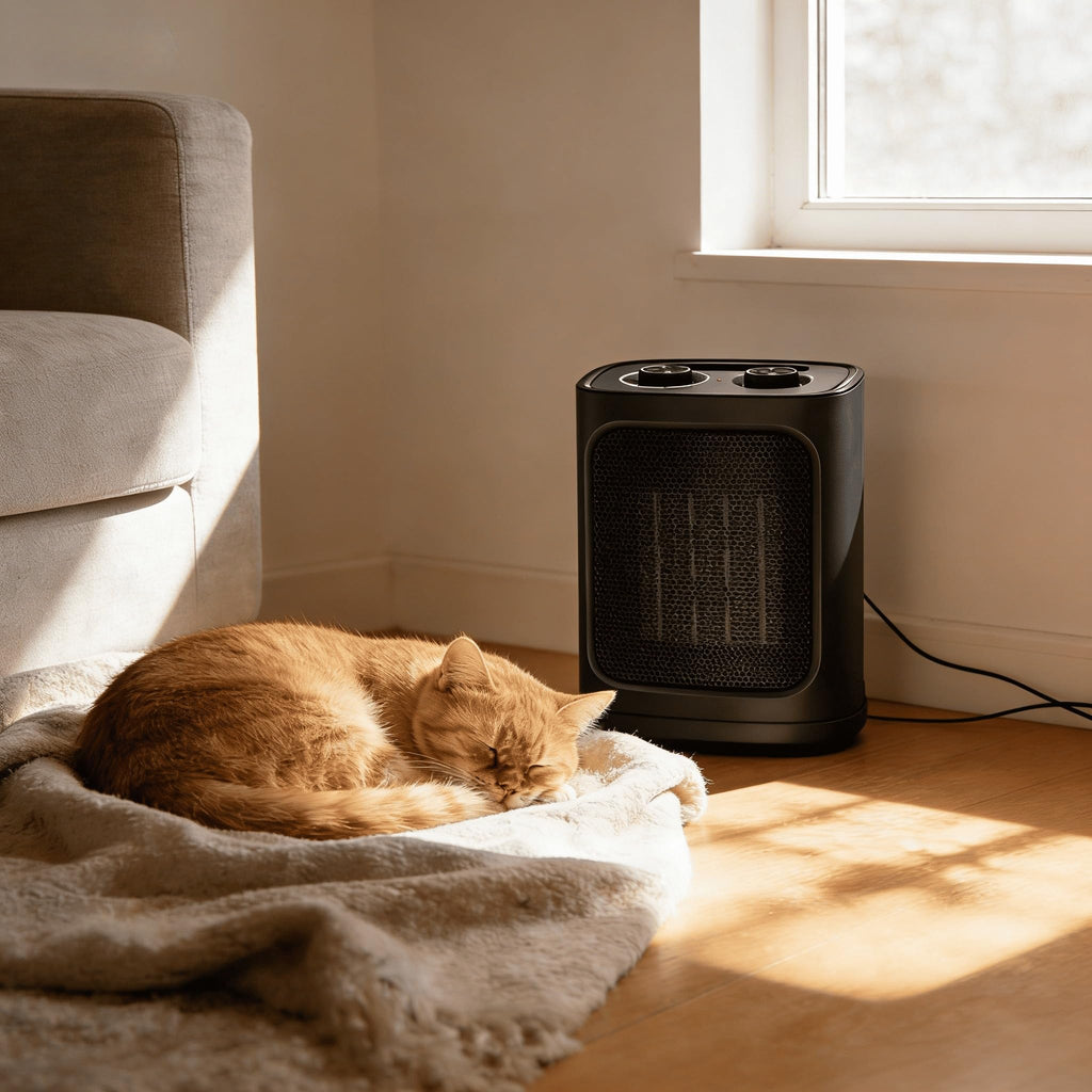 COWSAR Mini Heizlüfter Energiesparend, 1800W Elektroheizung 3 Heizstufen ✓ Überhitzungs & Kippschutz ✓ Keramik Heizlüfter für Badezimmer, Schlafzimmer, Büro