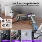 Botatio Handstaubsauger Kabellos 25000Pa 4in1 Mit Bildschirm Selbstentleerung HaushaltBüroAuto