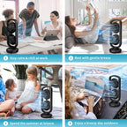 DR.PREPARE Tischventilator Klein Turmventilator 40cm Ventilator mit 3 Stufen, 105° Oszillation, 3 Timer Table Fan Tragbarer Ventilator für Schlafzimmer Büro Küchen