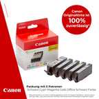 Canon Tinten-Multipack - PGI-580/CLI-581 Original Drucker Tintenpatronen 5er-Pack (1 x Schwarz, 1 x Cyan, 1 x Magenta, 1 x Gelb & 1 x Schwarz druckerpatronen)