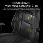 Corsair TC500 Luxe Gaming-Stuhl – Hochwertiger Atmungsaktiver Stoff – Breite Sitzfläche – In Fünf Richtungen Verstellbare Armlehnen – Verstellbare Lendenstütze – Neigung von 90–160 Grad – Schatten