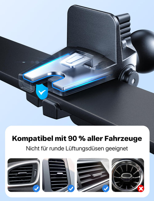 andobil Handyhalterung Auto [2026 Neueste Saugnapf] 3 in 1 Saugnapf & Lüftung Halter Universale KFZ Autohalterung Zubehör für iPhone 17 Pro Max Air 16/15/14/13/12 Samsung Galaxy S25 Ultra/S24/S23 Usw