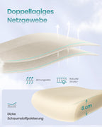 SONGMICS Bürostuhl, Schreibtischstuhl, ergonomischer Netzstuhl, mit doppellagigem Netzgewebe, atmungsaktiv, Adaptive Lendenstütze, verstellbare Kopfstütze, für Homeoffice, sandbeige OBN041L01