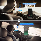 SOAIY S32 Auto Kfz Bluetooth V5.0 Freisprecheinrichtung Freisprechanlage Car-Kit für Sonnenblende Automatische Abschaltung und Aktivierung möglich Musik GPS Unterstützung mit Deutscher Sprachausgabe
