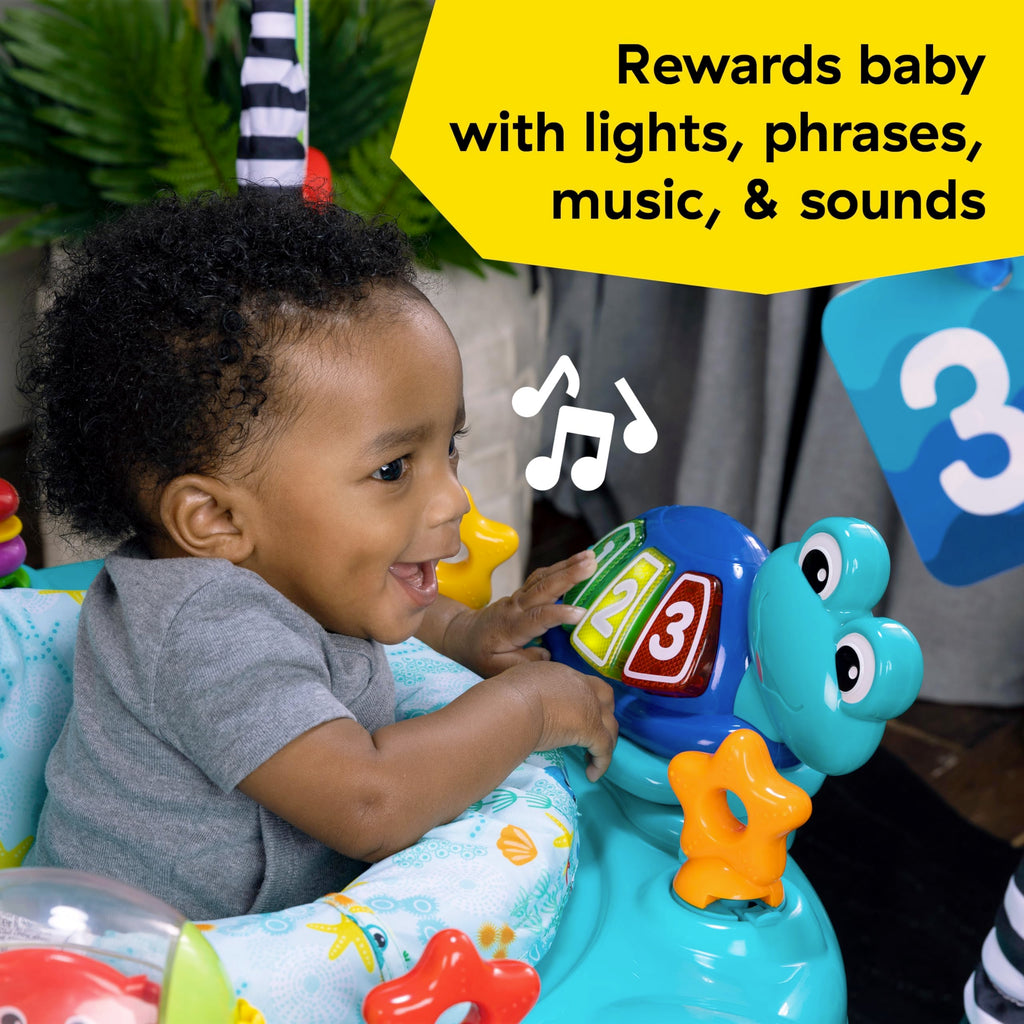 Baby Einstein, Ocean Explorers Curiosity Cove 2-in-1, Türhopser und Bodenspielzeug, Alter 6-12 Monate