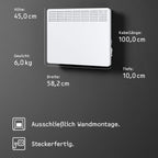 STIEBEL ELTRON Wandkonvektor CNS 150 Trend, 1,5 kW für ca. 20 m², TÜV geprüft, LC-Display, Wochentimer, Elektroheizung energiesparend, Wandmontage, mit Stecker, 236527