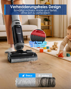 Tineco FLOOR ONE i5 Stretch Nass Trockensauger, 2‑in‑1 Saugen & Wischen, 180° Lay-Flat Waschsauger, 20kPa Saugkraft, Beidseitige Kantenreinigung, 30 Min Laufzeit, Anti-Tangle staubsauger für Tierhaare
