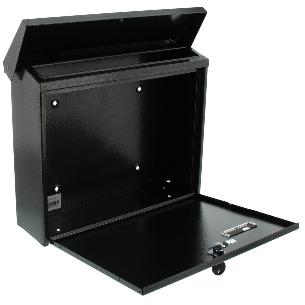 Burg Wächter Briefkasten, A4 Einwurf-Format, EU Norm EN 13724, Inkl. 2 Schlüsseln, Verzinkter Stahl, Journal 5867 E, Eisen, Stahl Eisenfärbig