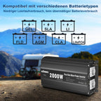 GIANDEL 2000W Wechselrichter 12V auf 230V Reiner Sinus KFZ Spannungswandler Kompatibel mit LiFePO4 Power Inverter mit Fernbedienung und USB Anschlüsse für Wohnmobil LKW Auto Camping