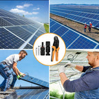 VIGRUE Solarstecker mc4 Stecker, mc4 Crimpzange Set für 2.5/4/6mm² Solarpanel PV Kabel, Männlich/Weiblich Solarpanel Kabelstecker, Ip68 Wasserdicht pv Stecker mit Crimpzange Schraubenschlüssel