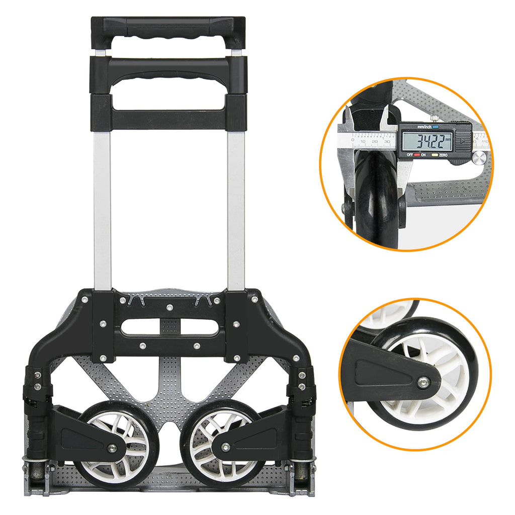 Yaheetech Sackkarre klappbar Transportkarre mit Gummiräder Stapelkarre Handewagen mit Anti-Rutsch Handgriff Transportwagen Trolley belastbar bis 75 kg