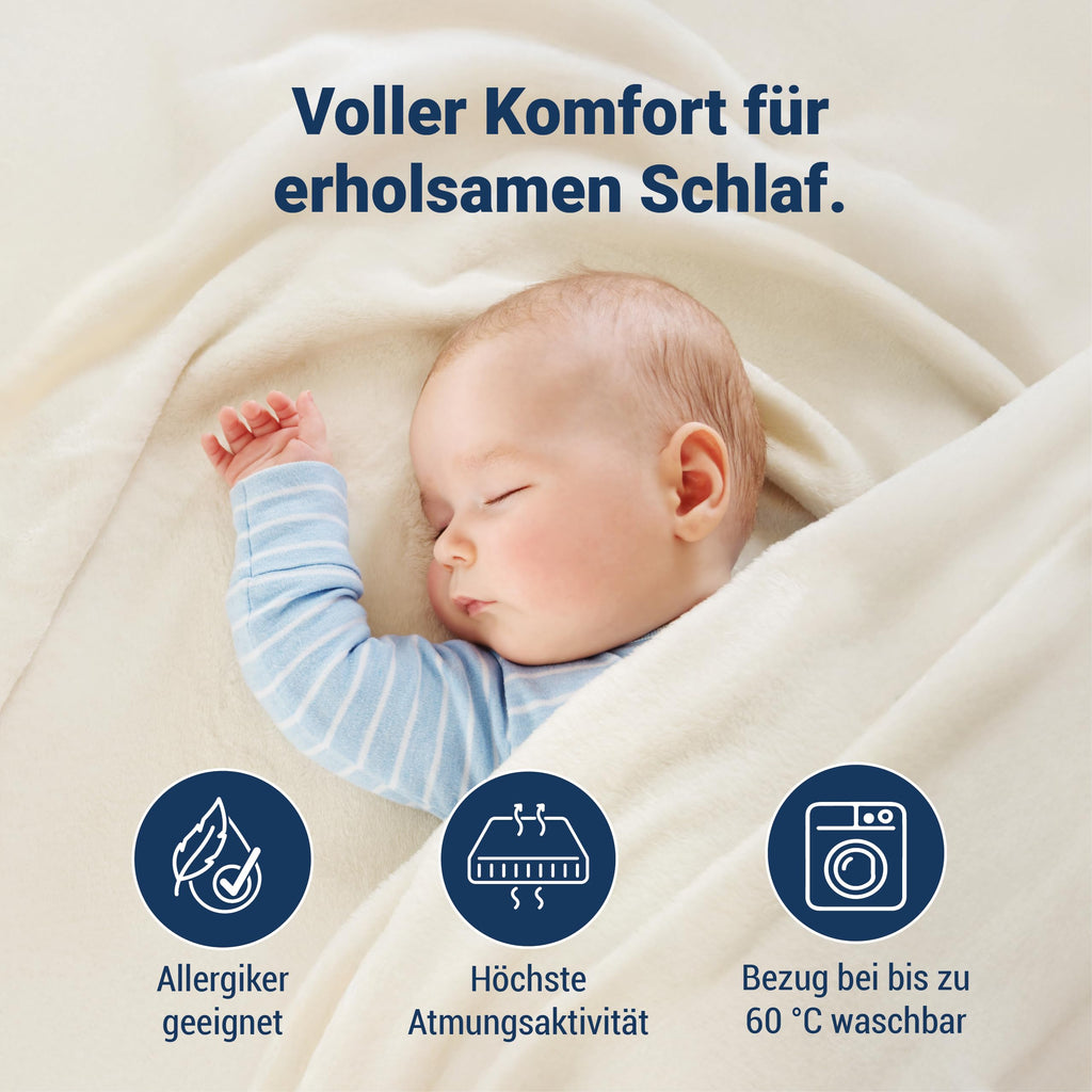 Betten-ABC - Junior Duo - Wendematratze für Babys & Kleinkinder - 70x140 cm - mit Rundum-Trittkante & 2 Seiten - Oeko-TEX-Zertifiziert - Abnehmbarer & waschbarer Aloe Vera-Bezug - Lieferung per Paket