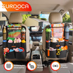 SURDOCA Autositz-Organizer – 4th Generation verbesserter Auto Rücksitz für bis zu 11-Zoll Tablet, 8 Taschen, Kinderspielzeug-Aufbewahrung, wasserdichter Rücksitzschutz für Kinder
