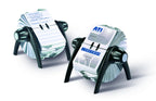Durable Rollkartei Telindex Flip Vegas, mit 500 Karteikarten für Adressen, Register A-Z, schwarz, 241601