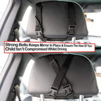 Babyautospiegel für den Rücksitz - Sicherster Autositzspiegel mit kristallklarer Sicht, unzerbrechlicher, verstellbarer Rückspiegel für kleine Kinder, mit LKW