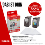 Canon Tinte & Papier Multipack - PG-560XL/CL-561XL Original Drucker Tintenpatronen 2er Pack (1 x Schwarz XL, 1 x Farbe XL druckerpatronen) & 4x6 Fotopapier (50 x Blatt)