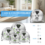 OZAVO Standventilator, Windmaschine ⌀45 cm mit 3 Laufgeschwindigkeiten, Bodenventilator Power, Tischventilator Metall, Luftkühler, verstellbare Neigungswinkel, 80 W