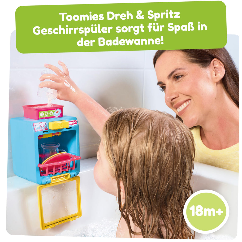Tomy Toomies Rigol’EAU Geschirrspüler – Interaktives Baby-Badespielzeug mit Zubehör – Lernspielzeug zur Förderung von Motorik & Fantasie – Ab 18 Monaten