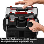 Einhell Akku-Kompressor TE-AC 36/150 Li OF-Solo Power X-Change (36 V, max. 8 bar, 6 l Tank, 150 l/min Ansaugleistung, Manometer, ölfrei, ohne Akku)