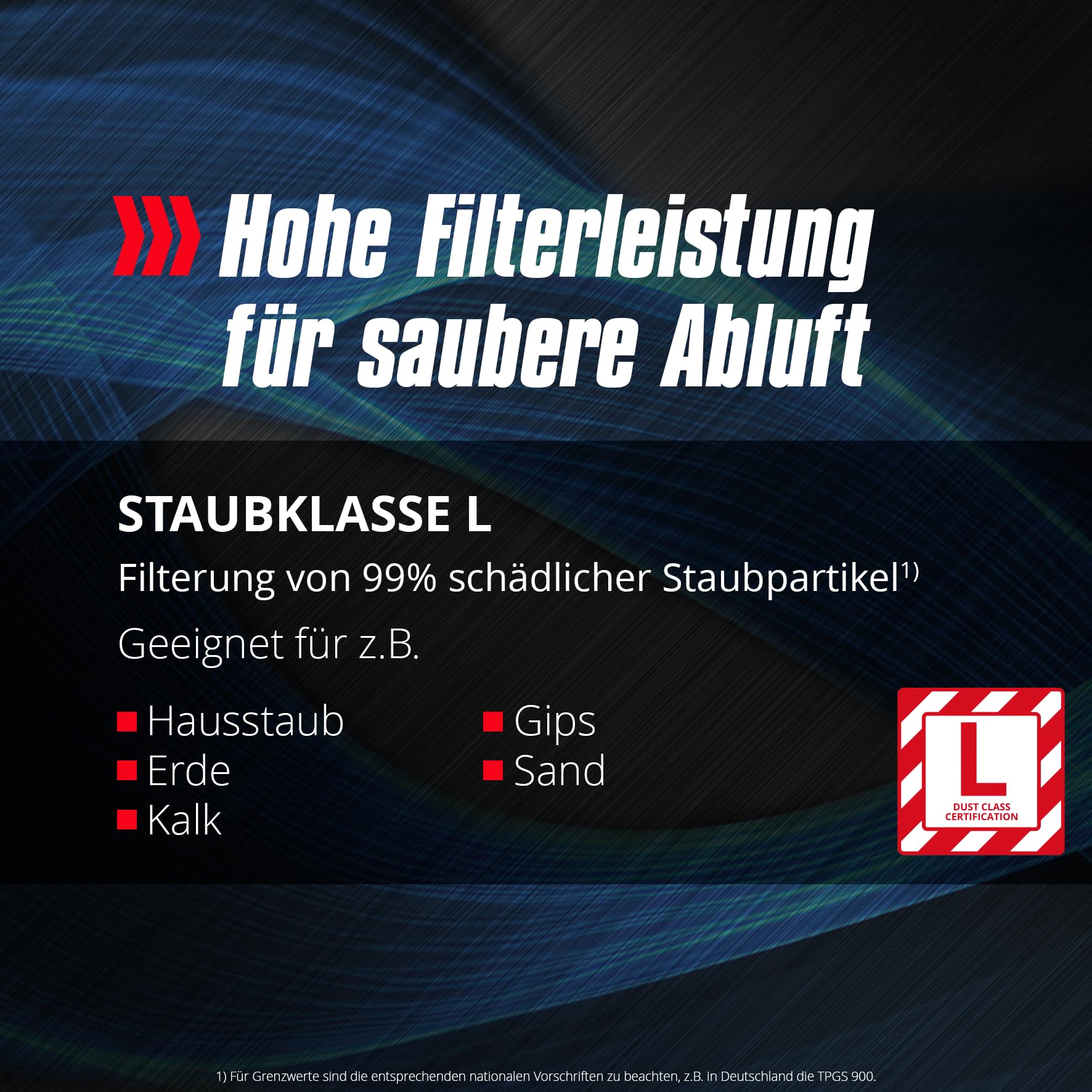 Einhell Nass-Trockensauger TE-VC 2340 SACL (1.500 W, 225 mbar, 9m Aktionsradius, HEPA-Faltenfilter inkl. Filterreinigungssystem, 40l Behälter, Staubschutzklasse L, 1.900 W Automatiksteckdose)