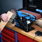 Güde Band- & Tellerschleifer GBTS 400 (350 W Motorleistung, 914 x 100 mm Schleifband-Maß, 282 m/min Bandgeschwindigkeit, 1450 1/min Schleiftellerdrehzahl, 36 mm Ø Staubsaugeranschluss)