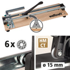 wolfcraft 5561000 I TC 610 W - Fliesenschneider I Der kompakte Fliesenschneider auf Holzgrundplatte