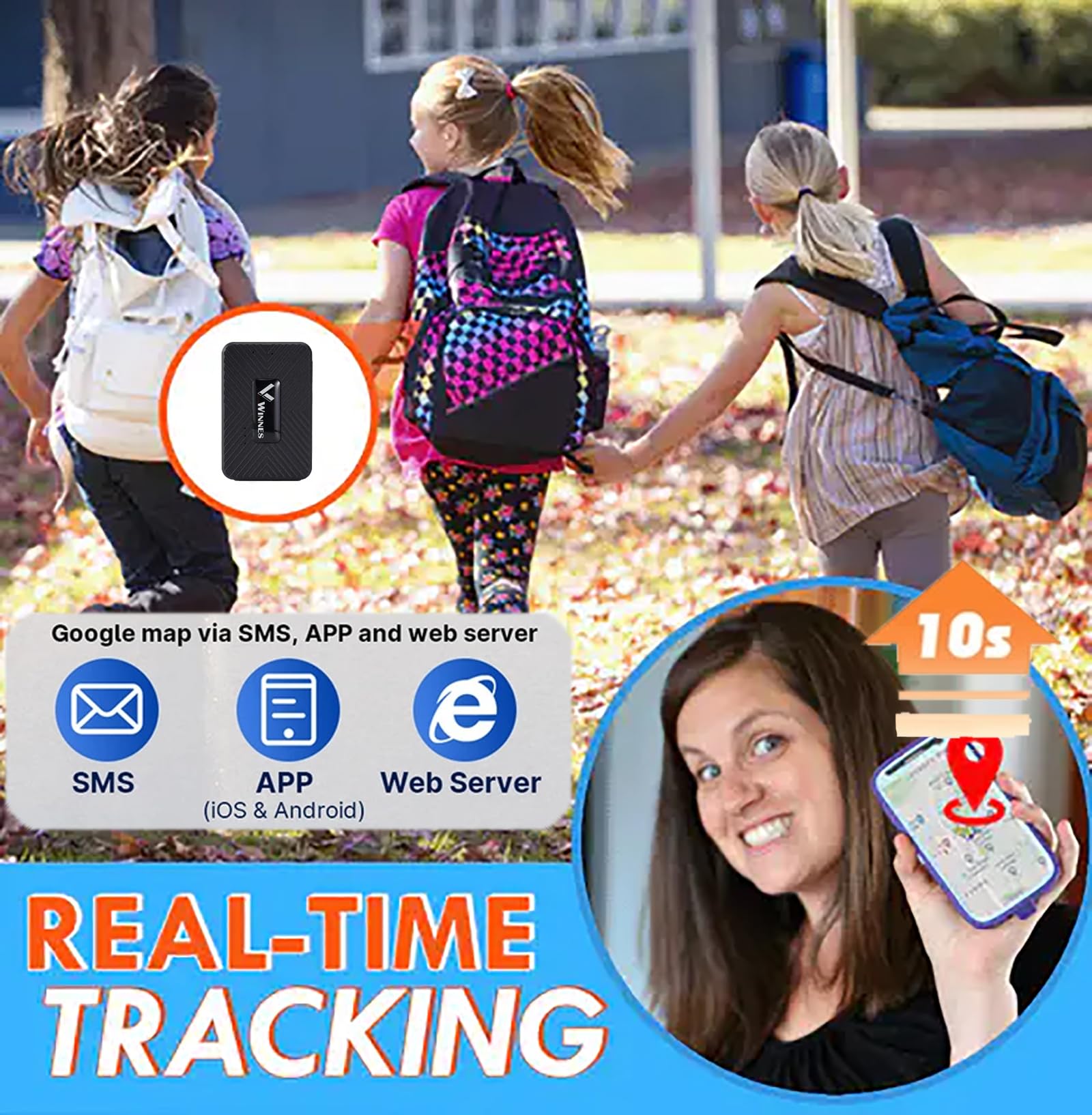 Mini Tracker GPS Tracker Ohne ABO Echtzeit GPS Tracker Kinder Auto LKW Fahrrad Senioren Motorräder Koffer Fahrzeug GPS Locator Magnetische GSM Tracking 1500mah mit EU Weltweiter Abdeckung