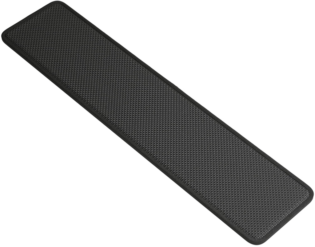 Glorious Gaming Padded Keyboard Wrist Rest (Full Size, 25 mm stark) - gesteppte Ränder, glatte Stoffoberfläche, rutschfeste Gummibasis, mittlere Festigkeit, 440 x 100 x 25 mm - Schwarz
