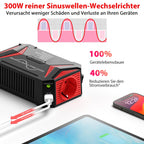 Reiner Sinus wechselrichter 12v auf 230v/BESTEK 300W stromwandler 12 auf 230/steckdose Auto Adapter/Auto wechselrichter,Inverter,inkl. Kfz Zigarettenanzünder Stecker