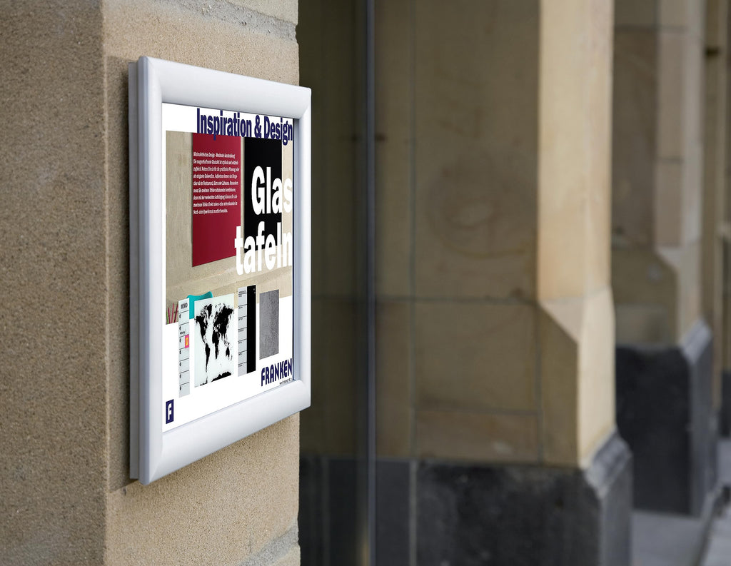 FRANKEN Wechselrahmen, Outdoor A1 Plakatrahmen, Aluminium-Klapprahmen 25 mm breit, Info-Rahmen für den Außenbereich von öffentlichen Einrichtungen, Schulen, Restaurants oder Hotels, BS1704