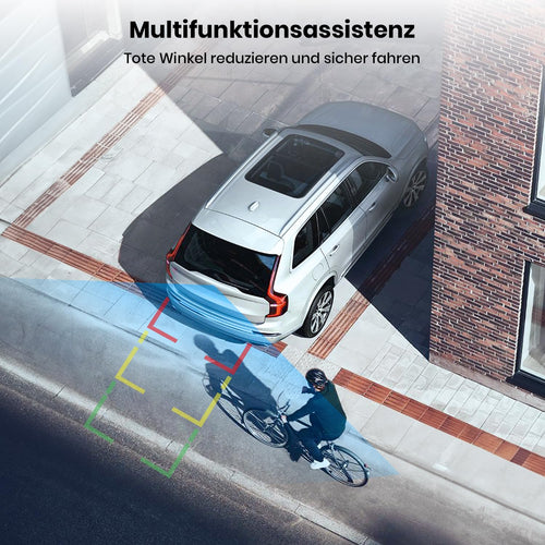 AUTO-VOX W12 Rückfahrkamera Kabellos Auto: 5" LCD 1080P Rückfahrkamera Funk unterstützt 2 Kameras, Rückfahrkameras Nachrüsten mit Stabilem Signal, IP69K Wasserdichter,Nachtsicht für AUTO LKW Wohnmobil
