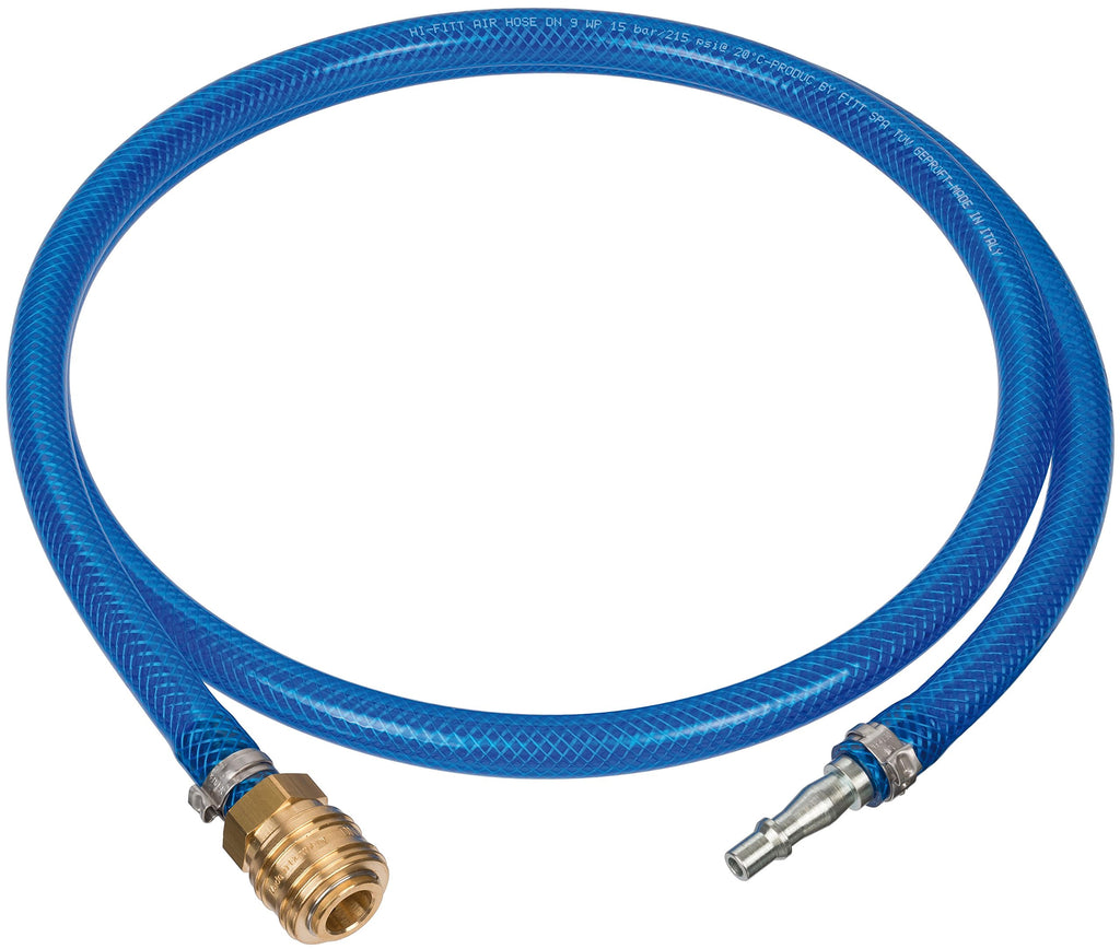 Brennenstuhl Druckluftschlauchtrommel Anti Twist (18,5m Schlauch + 1,5m Verbindungsschlauch, mit Metall-Einhand-Schnellkupplungen und Wandhalterung, Made in Germany)