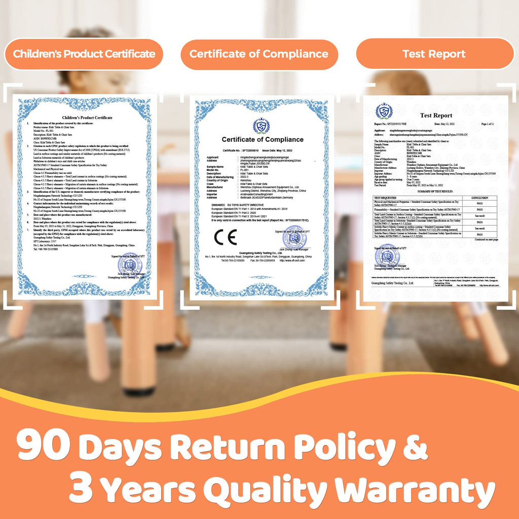 FUNLIO Kindertisch mit 2 Stühlen Set, Kindersitzgruppe Höhenverstellbar für Kinder im Alter von 3-8 Jahren, Leicht Abwischbarer Maltisch für Klassenzimmer/Kindergärten, CPC-Geprüft (3-Teilig)