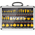 BAIDETS 35tlg. Fräser Set für Holz - Hartmetall Fräsersatz Zubehör Oberfräsen mit 1/4 Schaft (6.35 mm Schaft), für professionelle und Einsteiger-Schreinerarbeiten.