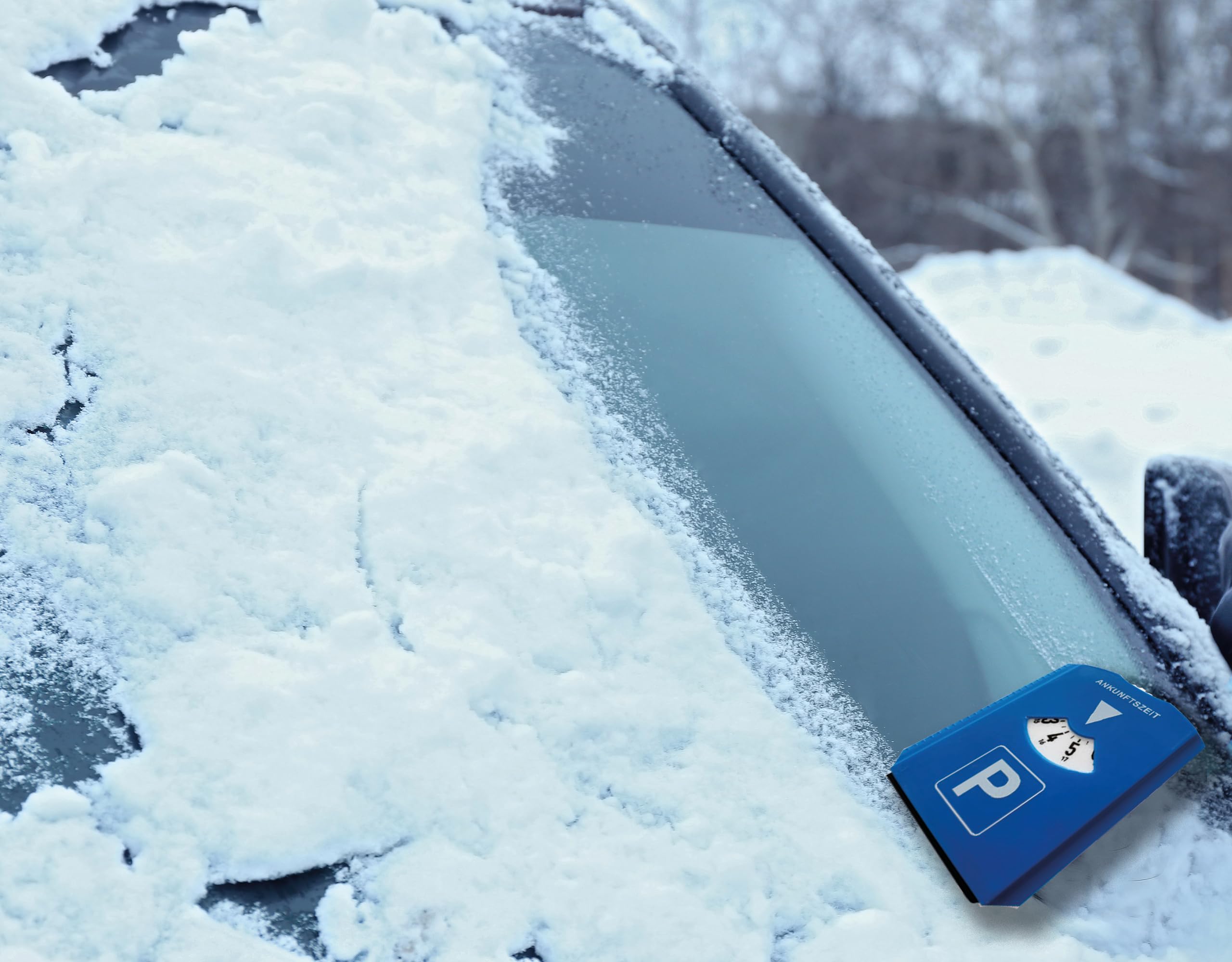 Prolac - Parkscheibe für Autos, mit 3 integrierten Einkaufswagenchips und Eiskratzer - Parkuhr aus widerstandsfähigem Kunststoff - Eiskratzer Auto (3 Stück)