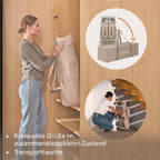 Lionelo Kinderlaufgitter 150 x 180 x 75 cm Florence Easy Fold, atmungsaktives Netz, sicher, tragbar, einfach zusammenklappbar, 2 Eingänge mit Reißverschluss, Reisetasche